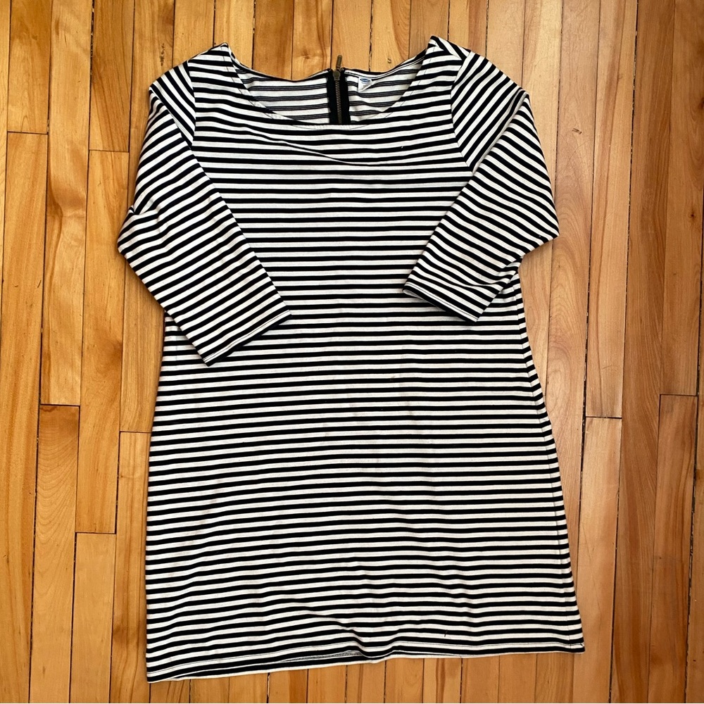 Striped 3/4 Sleeve Dress